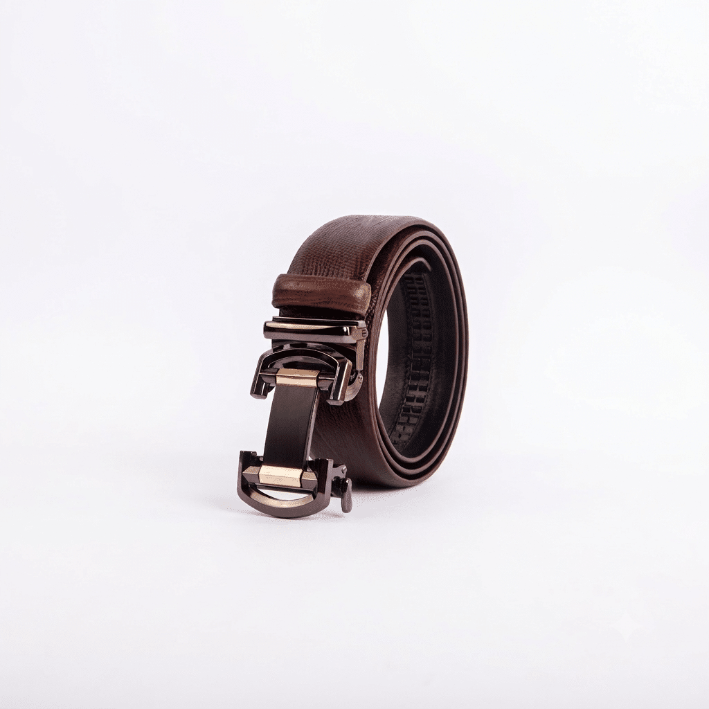 Chocolate 1 Zelt Heritage Leather Auto Gear Belt - Image 1