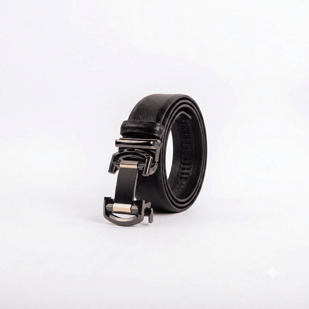 Black 1 Zelt Heritage Leather Auto Gear Belt - Image 1