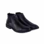 Zelt Classic Black Leather Chelsea Boot - Image 5