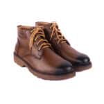 Monster Lace-Up Grained Boot Wolverine Sole - Image 5