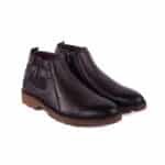 Urban Biker Buckle Strap Leather Chelsea Boot - Image 5